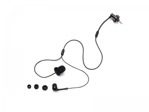 Earbud with microphone made for communication on the road or mountain. Great for snow sports.