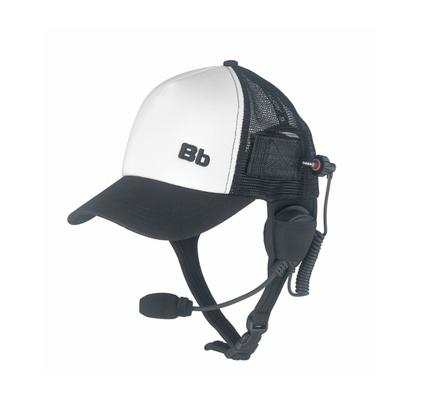 Waterproof headset on baseball cap by bbtalkin