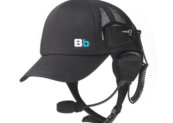 Baseball hat with intercom to be used in the water