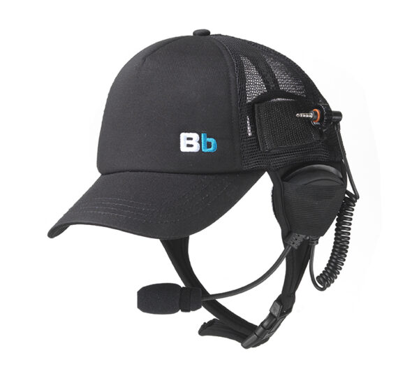 Baseball hat with intercom to be used in the water