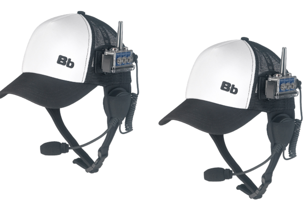 Completely waterproof communication set with one size fits all baseball caps